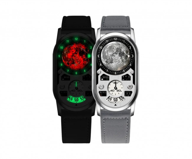 Годинник у космічному стилі BENLYWATCH Planet Dashboard II Moon Edition